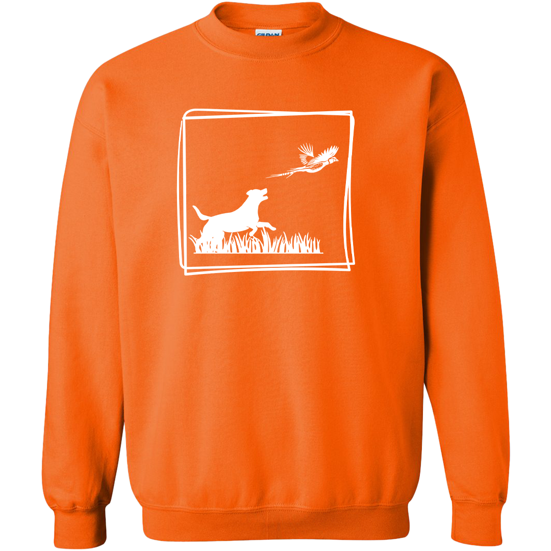 Pheasant Flush Adult Crew Neck Sweatshirt