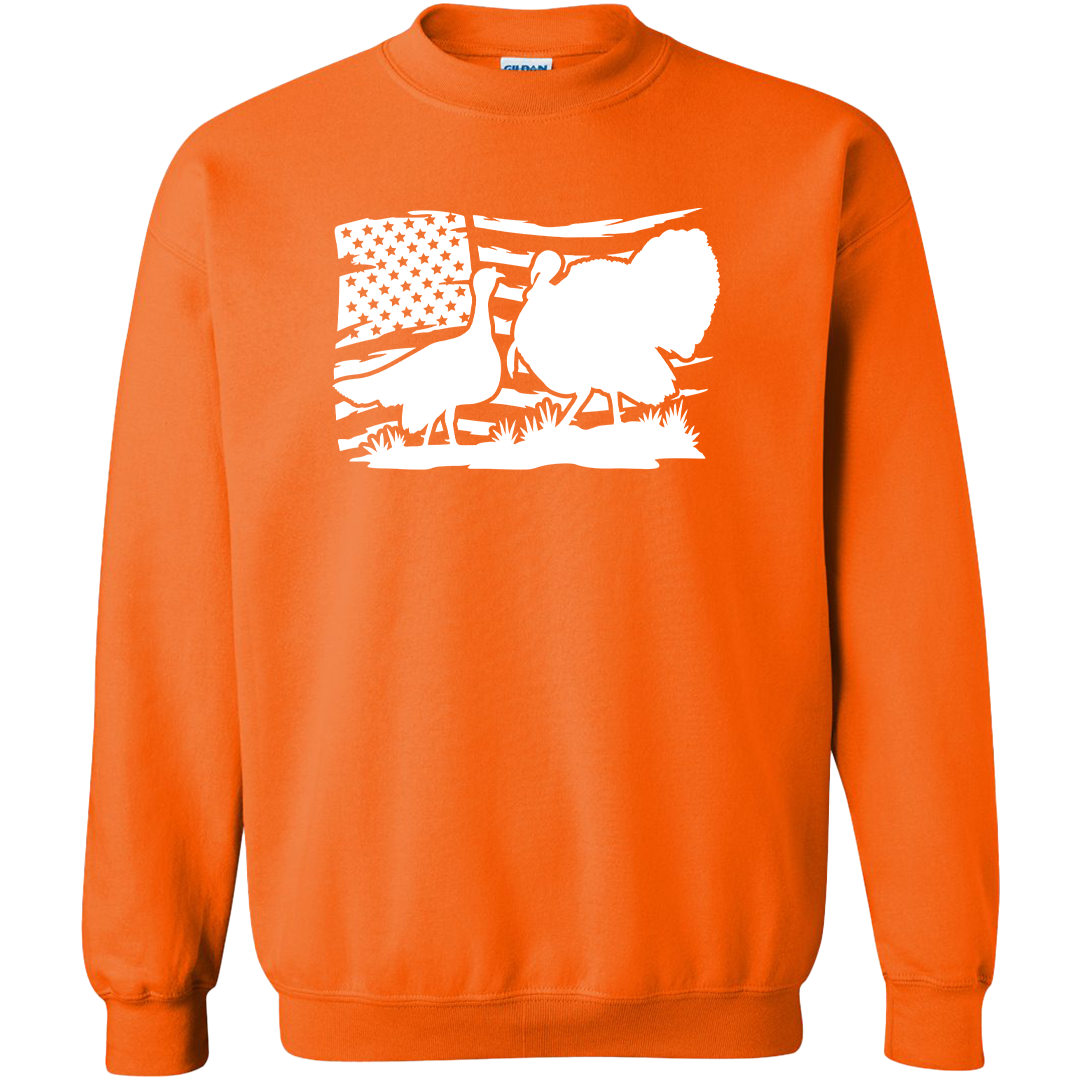 Turkey Flag Adult Crew Neck Sweatshirt