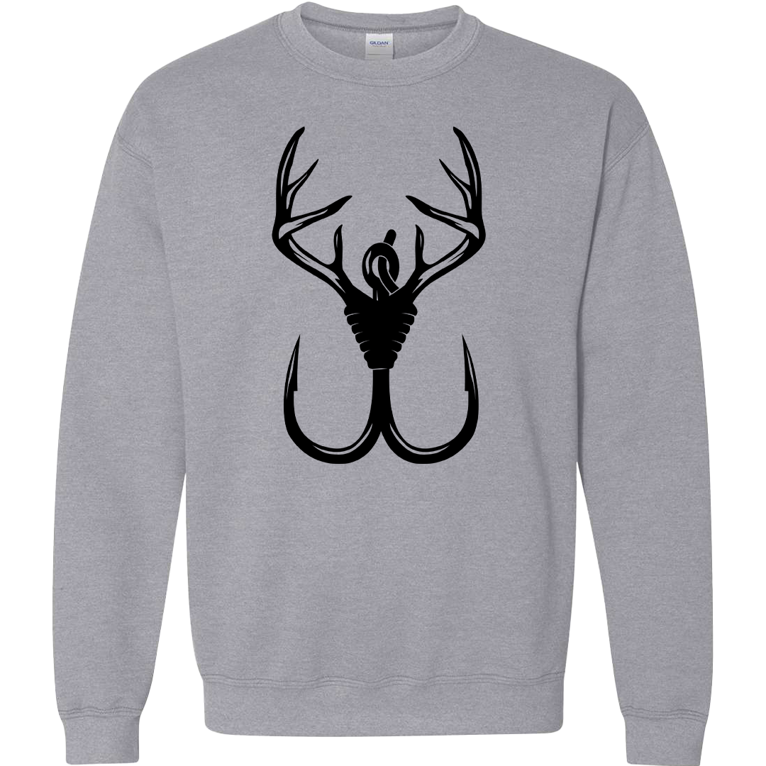 Antler Hook Adult Crew Neck Sweatshirt