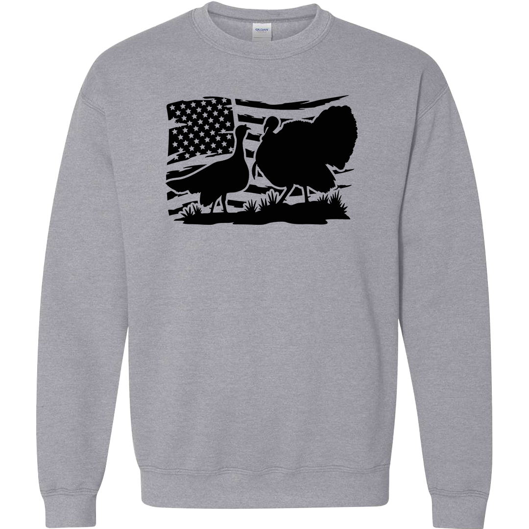 Turkey Flag Adult Crew Neck Sweatshirt