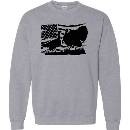 Turkey Flag Adult Crew Neck Sweatshirt