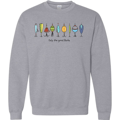 Only The Good Baits Adult Crew Neck Sweatshirt