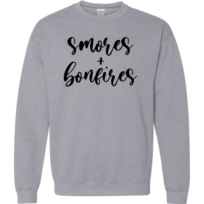 S'mores And Bonfires Adult Crew Neck Sweatshirt