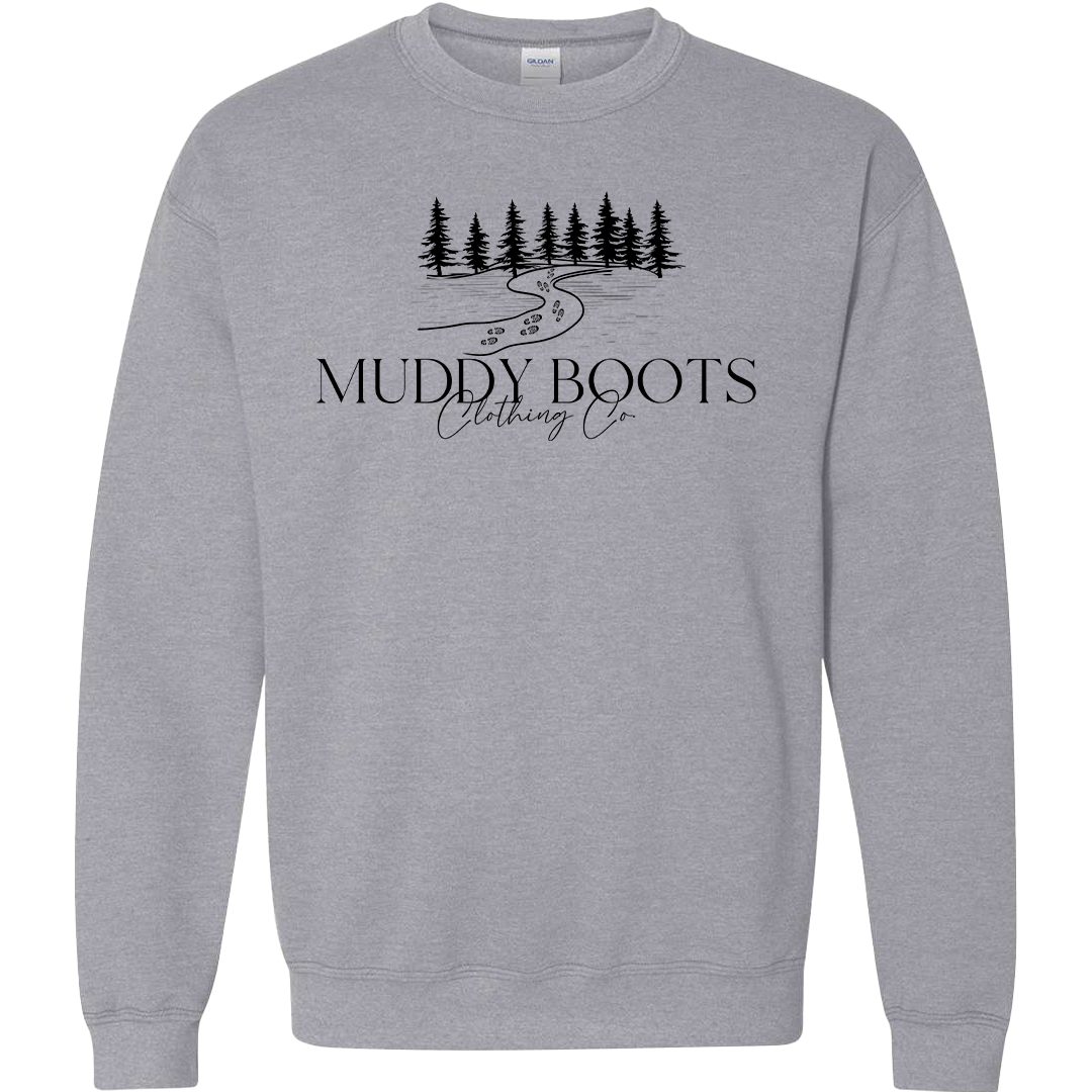 Muddy Boots Adult Crew Neck Sweatshirt