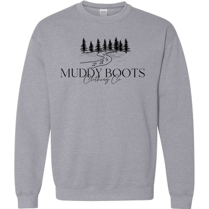 Muddy Boots Adult Crew Neck Sweatshirt