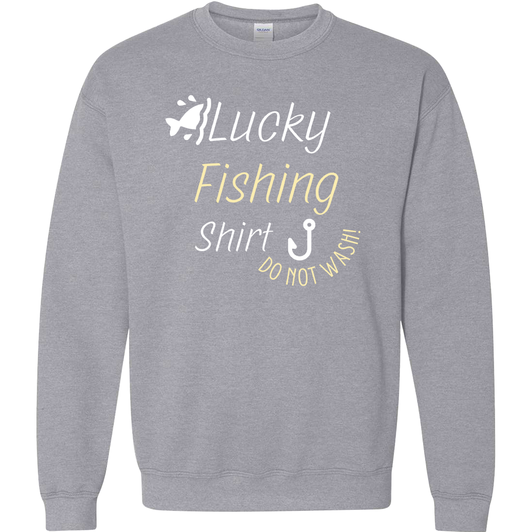 Lucky Fishing Shirt Adult Crew Neck Sweatshirt