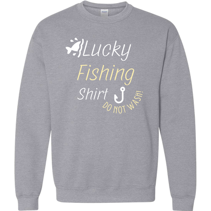 Lucky Fishing Shirt Adult Crew Neck Sweatshirt