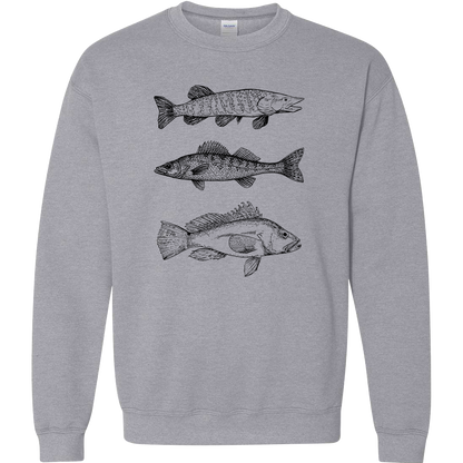 Midwest Fish Adult Crew Neck Sweatshirt