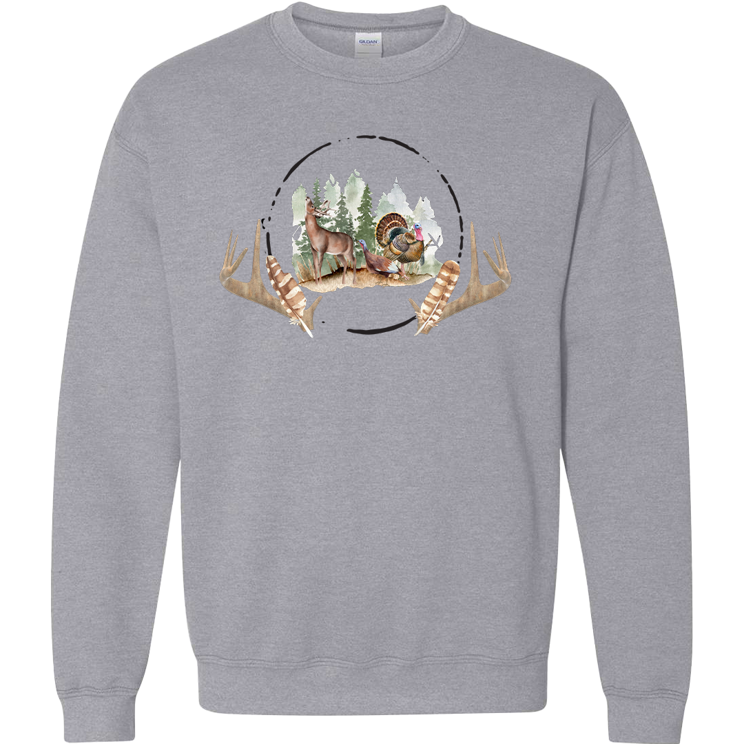 Bucks and Beards Adult Crew Neck Sweatshirt