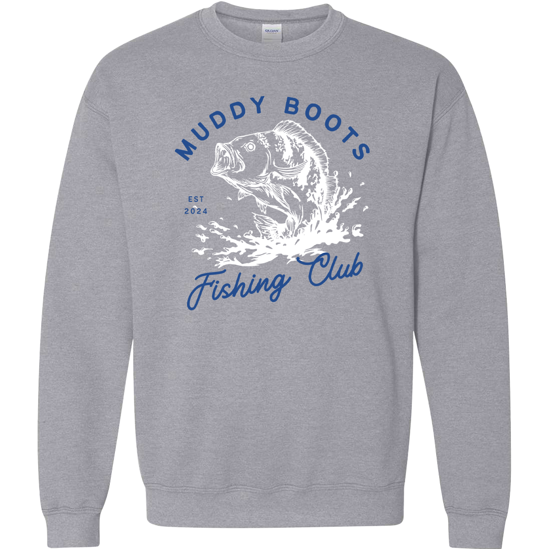 Fishing Club Adult Crew Neck Sweatshirt