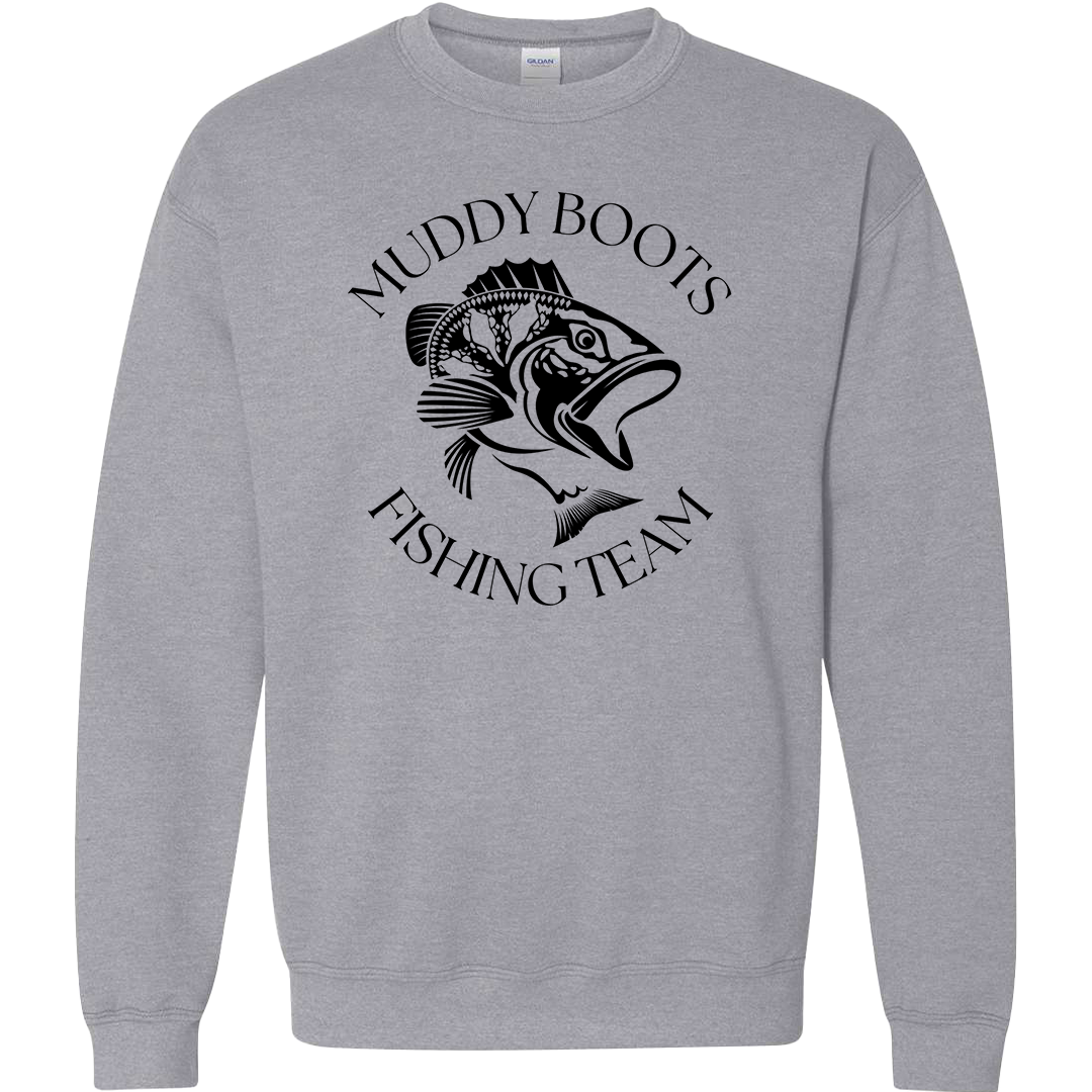 Fishing Team Adult Crew Neck Sweatshirt