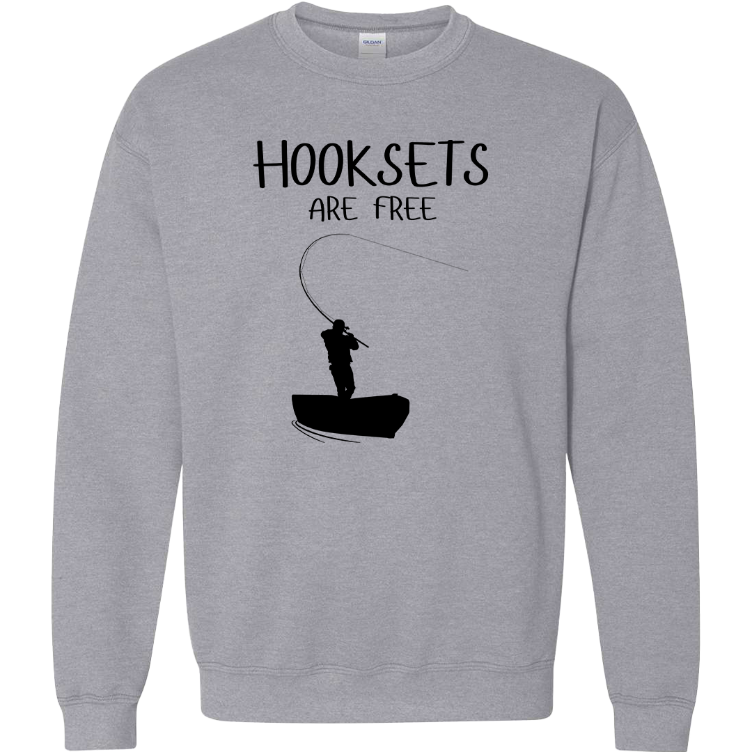 Hooksets Are Free Adult Crew Neck Sweatshirt