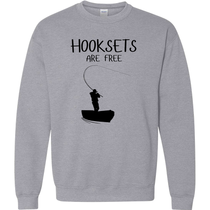 Hooksets Are Free Adult Crew Neck Sweatshirt