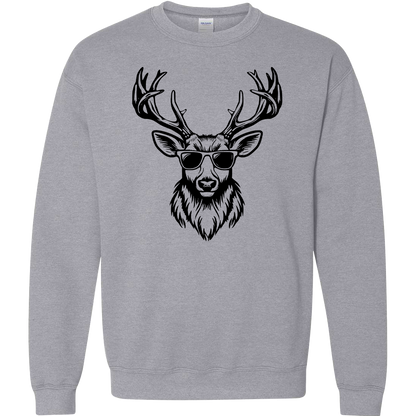 Cool Deer Adult Crew Neck Sweatshirt