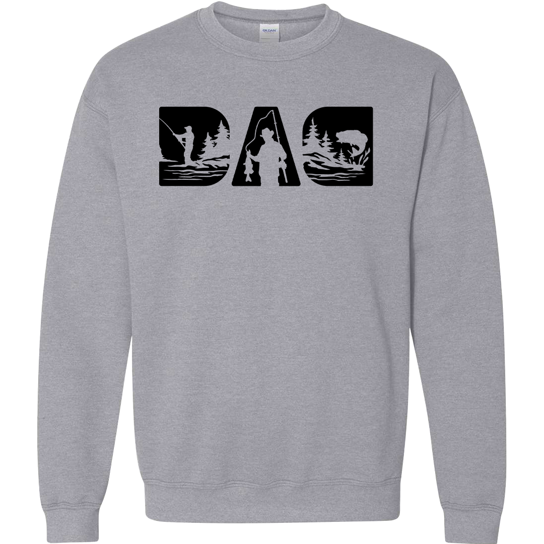 Fishing Dad Adult Crew Neck Sweatshirt