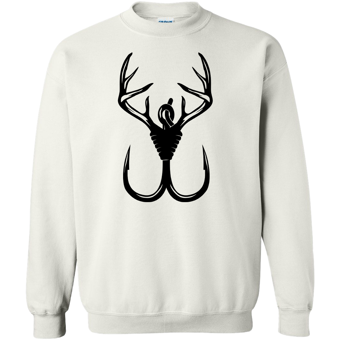 Antler Hook Adult Crew Neck Sweatshirt