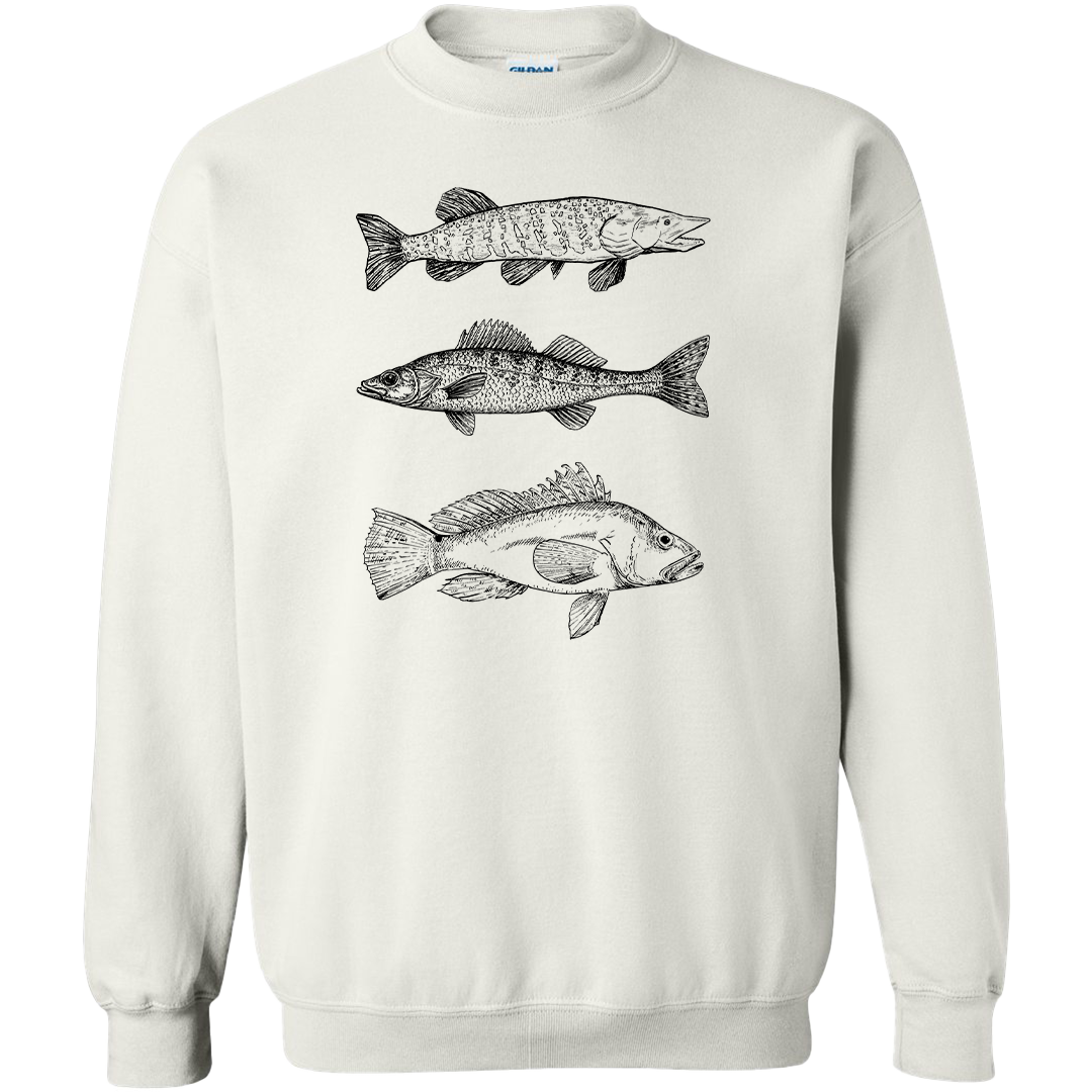 Midwest Fish Adult Crew Neck Sweatshirt