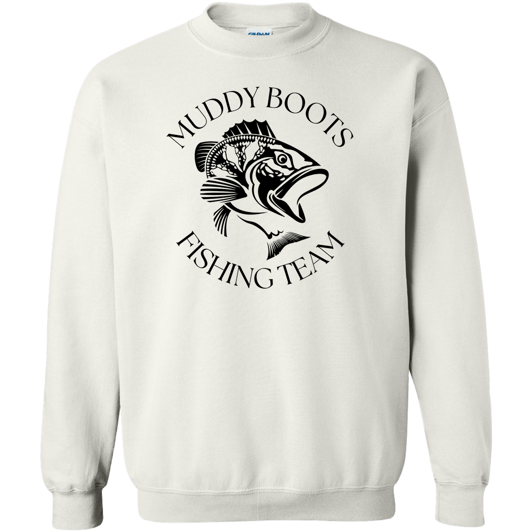 Fishing Team Adult Crew Neck Sweatshirt