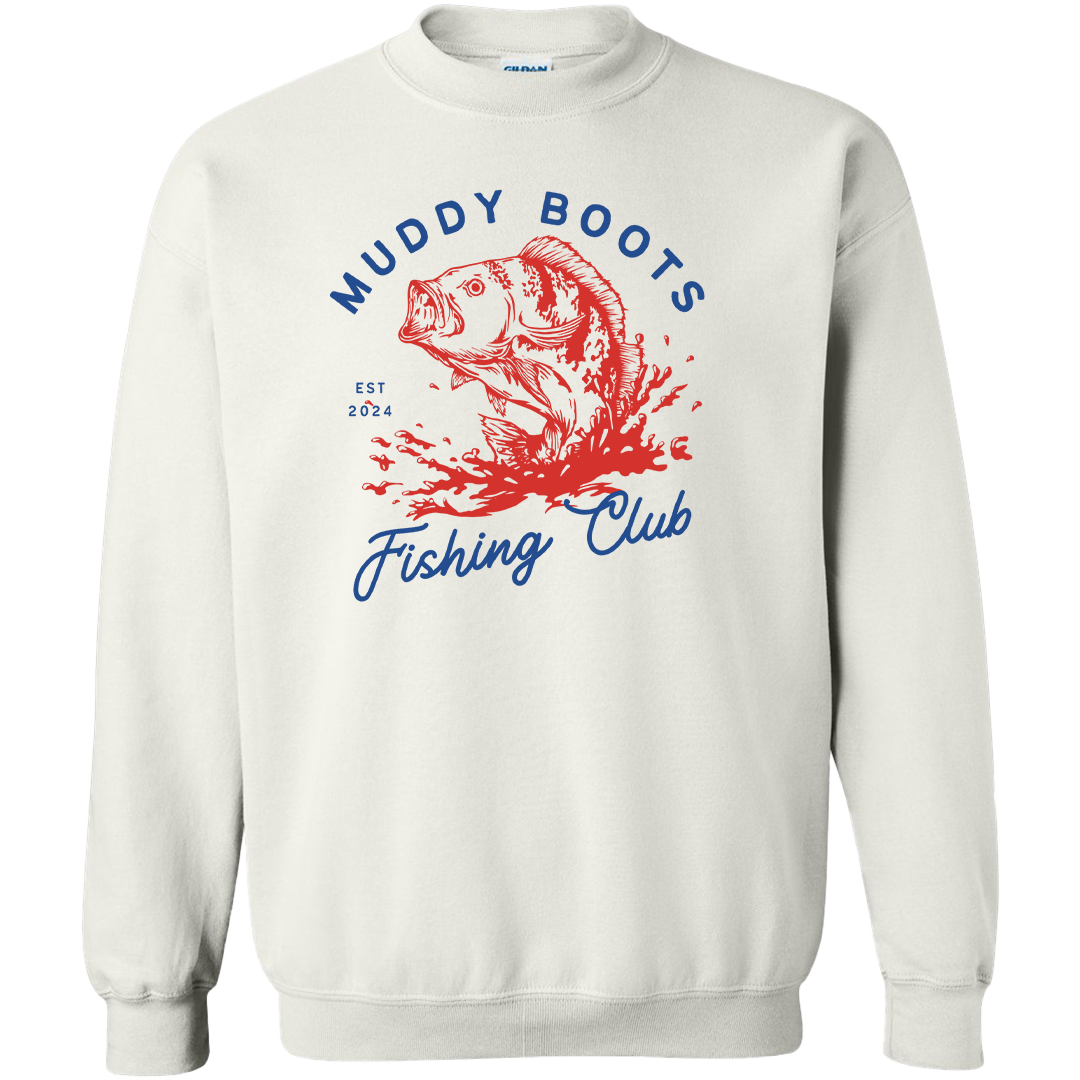 Fishing Club Adult Crew Neck Sweatshirt
