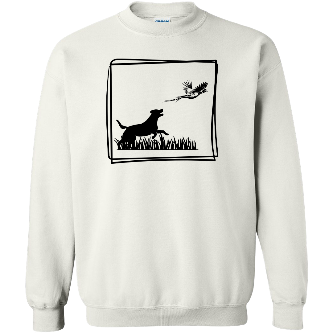 Pheasant Flush Adult Crew Neck Sweatshirt
