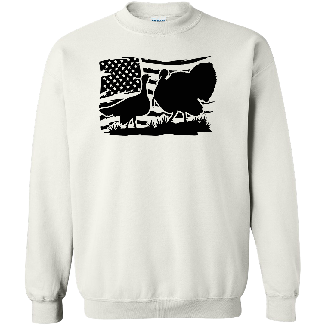 Turkey Flag Adult Crew Neck Sweatshirt