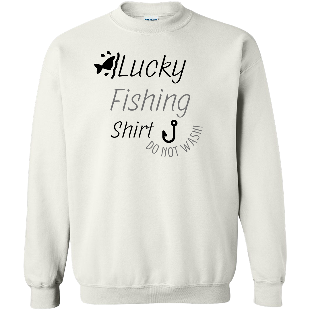 Lucky Fishing Shirt Adult Crew Neck Sweatshirt
