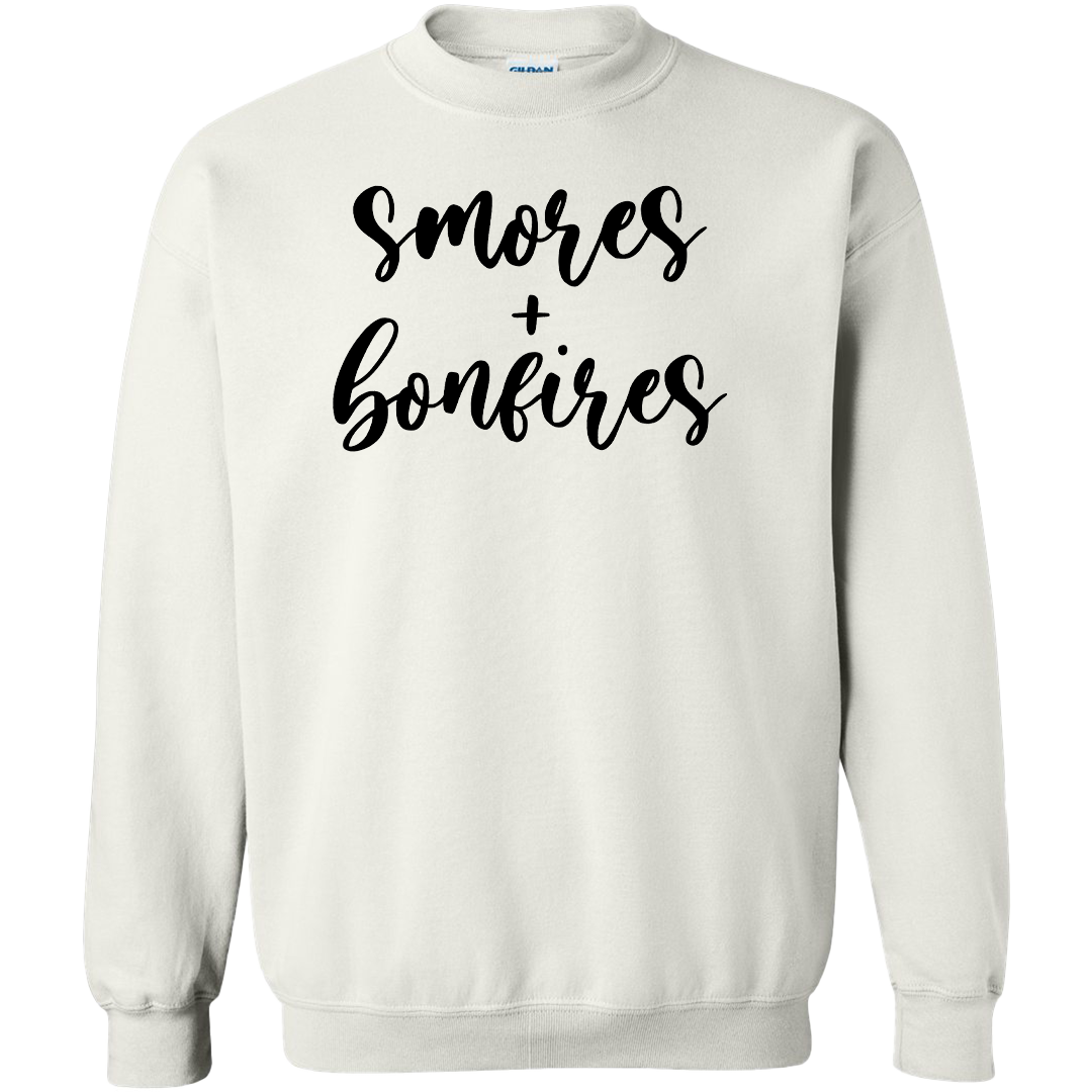 S'mores And Bonfires Adult Crew Neck Sweatshirt