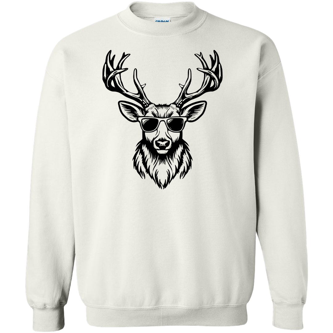 Cool Deer Adult Crew Neck Sweatshirt