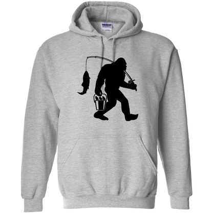 Fishing Sasquatch Adult Hoodie
