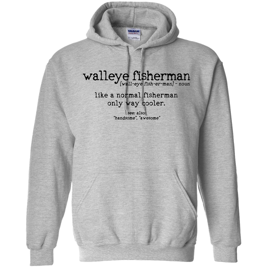 Walleye Fisherman Definition Adult Hoodie