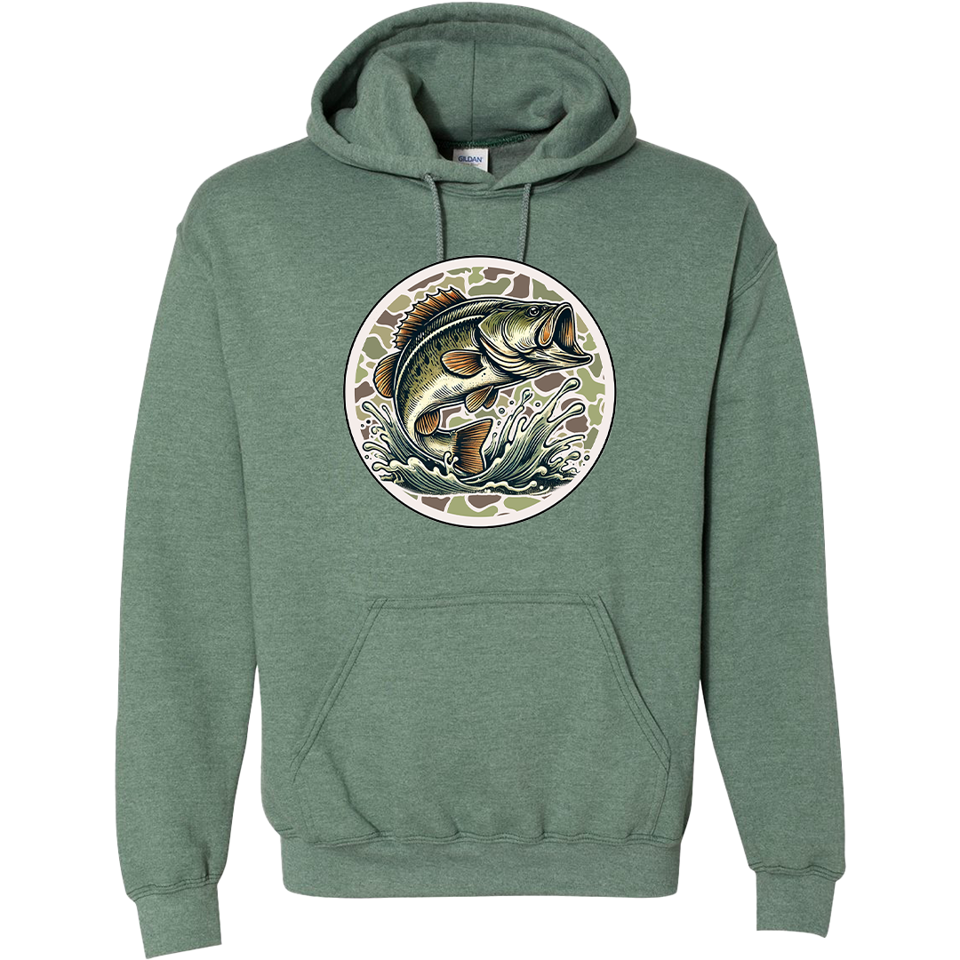 Jumping Bass Adult Hoodie