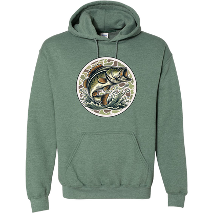 Jumping Bass Adult Hoodie