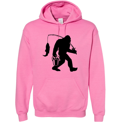 Fishing Sasquatch Adult Hoodie