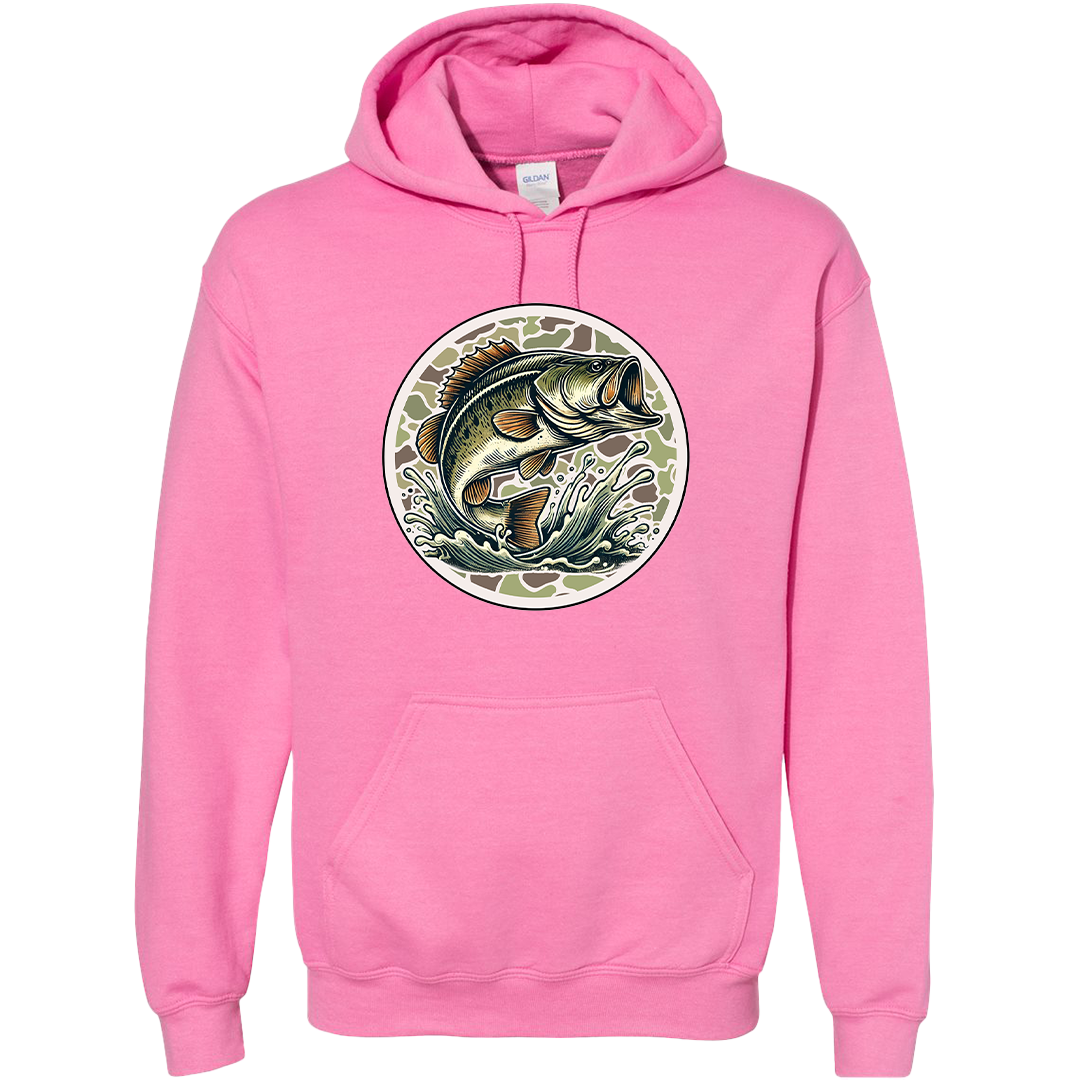 Jumping Bass Adult Hoodie