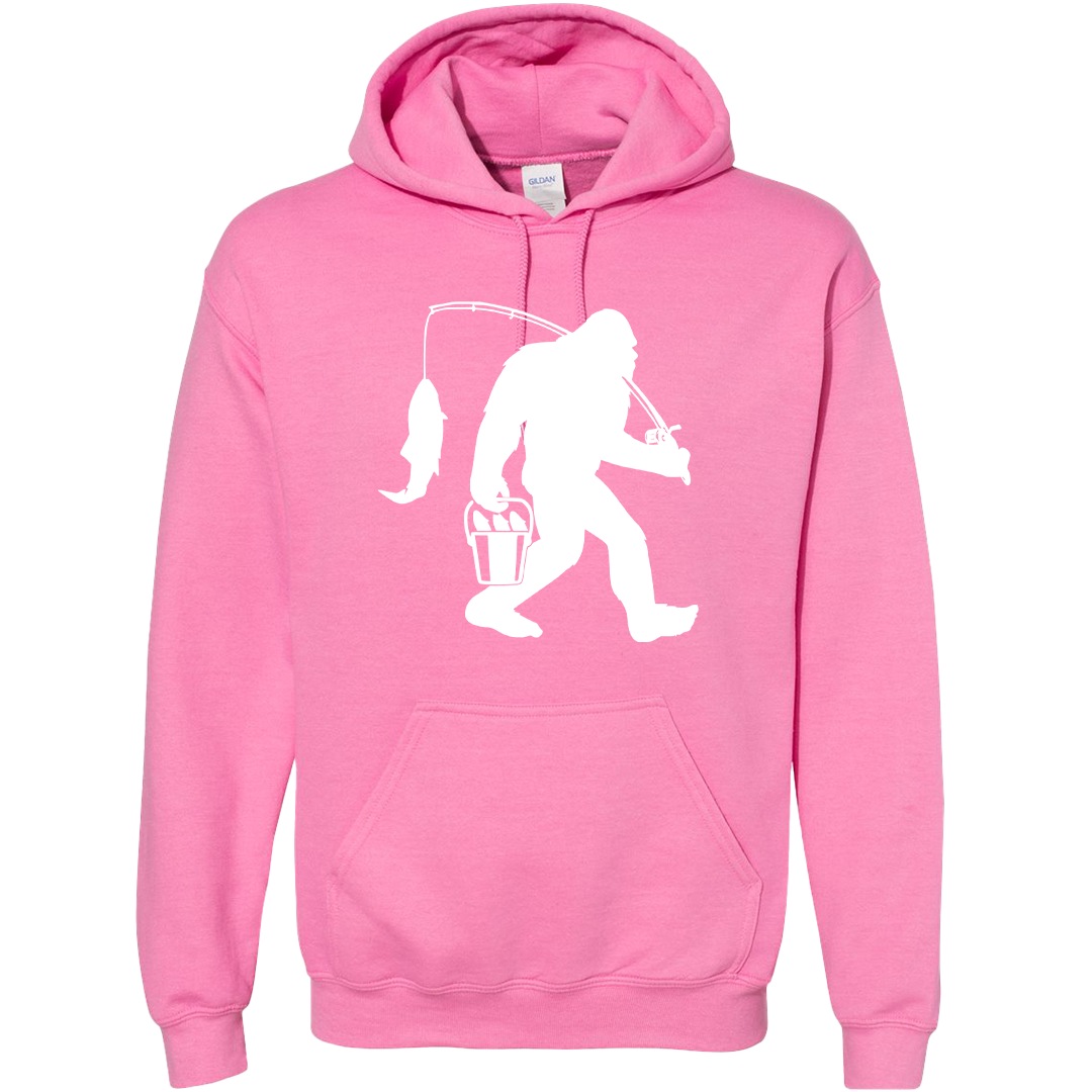 Fishing Sasquatch Adult Hoodie