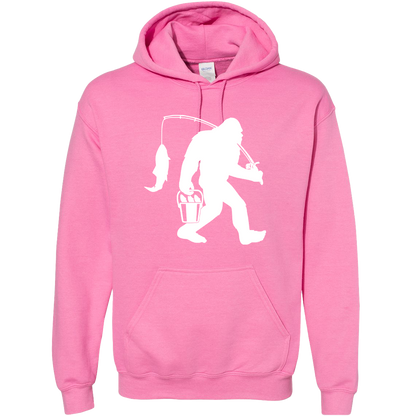 Fishing Sasquatch Adult Hoodie