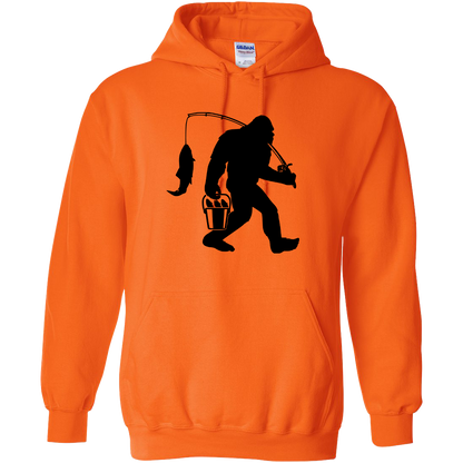 Fishing Sasquatch Adult Hoodie