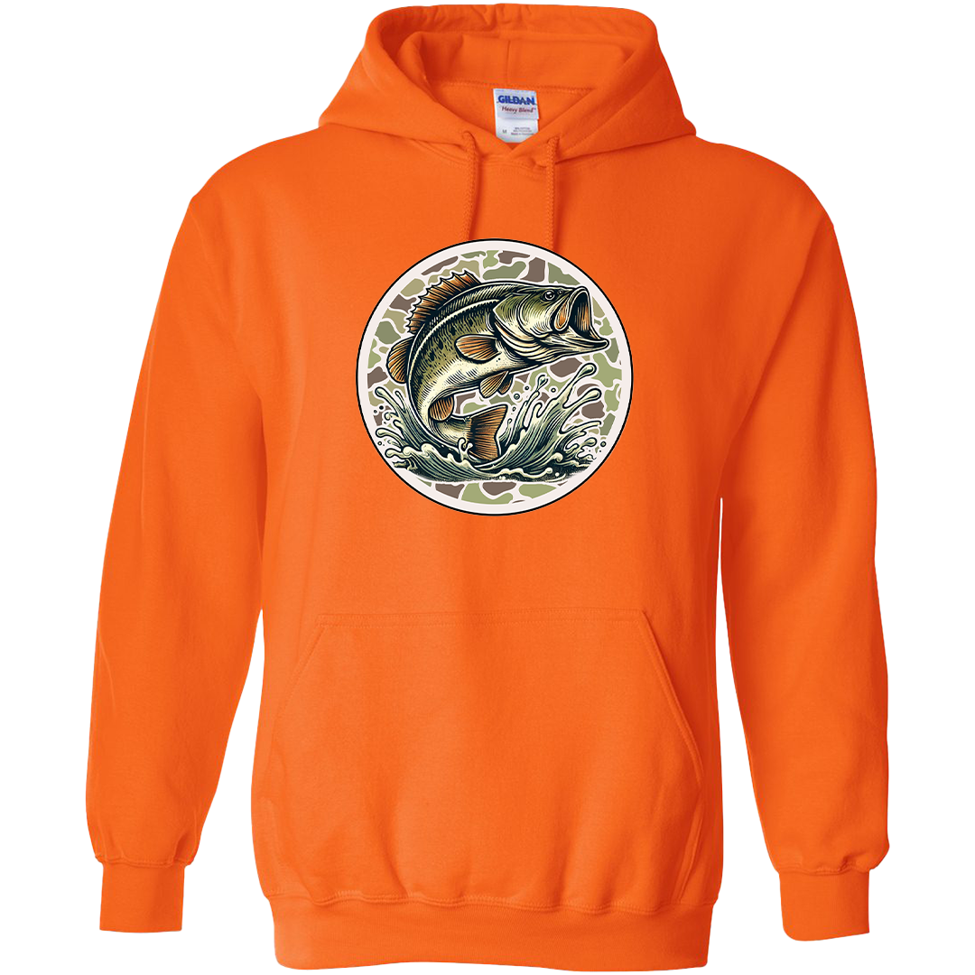 Jumping Bass Adult Hoodie