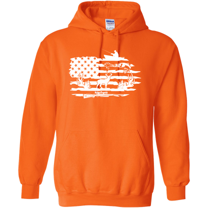 Fishing and Hunting Flag Adult Hoodie