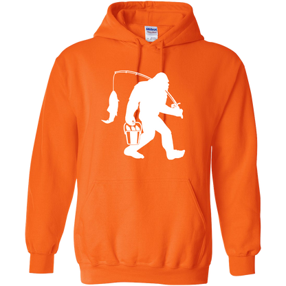 Fishing Sasquatch Adult Hoodie