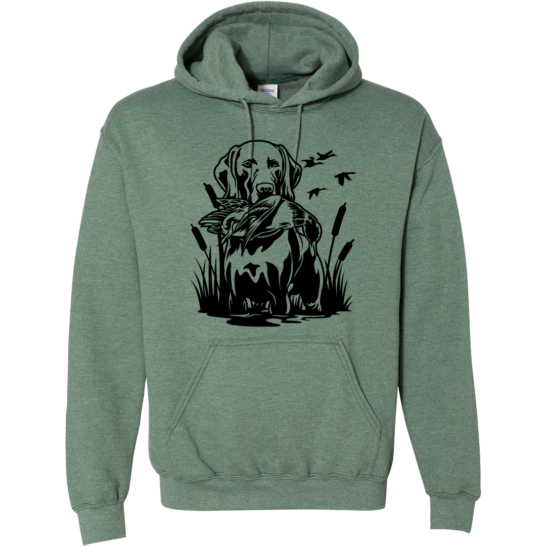 Duck Hunting Dog Adult Hoodie