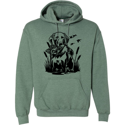 Duck Hunting Dog Adult Hoodie