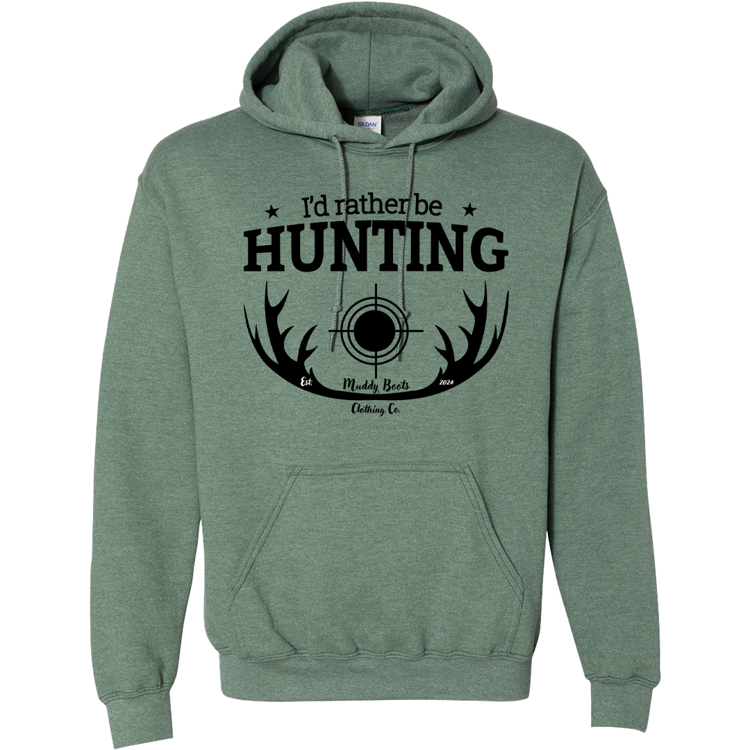 I'd Rather Be Hunting Adult Hoodie