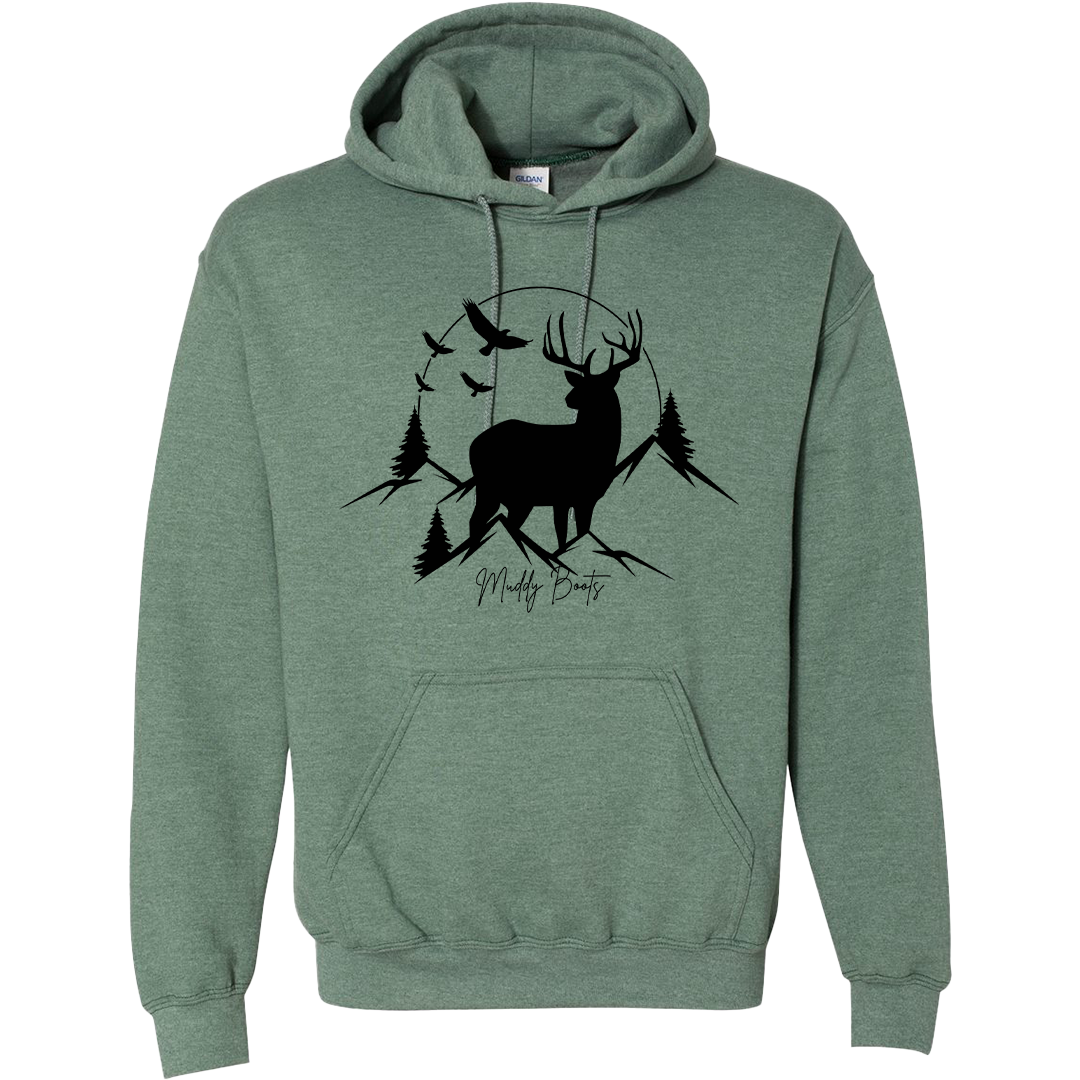 Mountain Deer Adult Hoodie