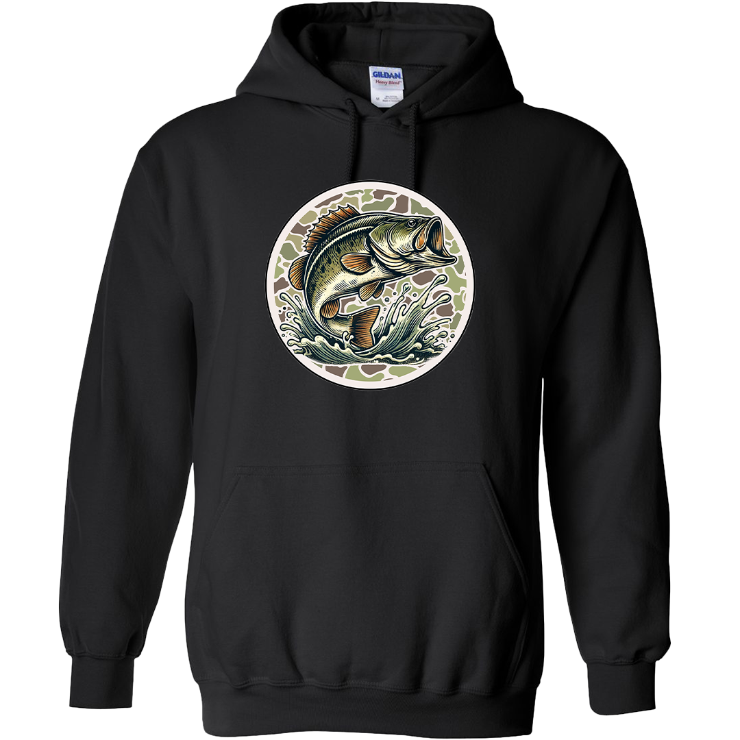 Jumping Bass Adult Hoodie