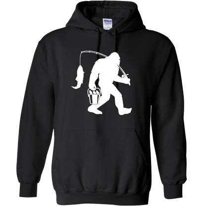 Fishing Sasquatch Adult Hoodie
