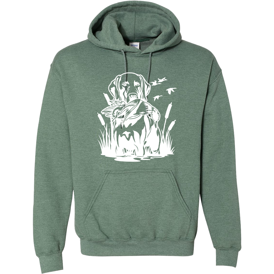 Duck Hunting Dog Adult Hoodie