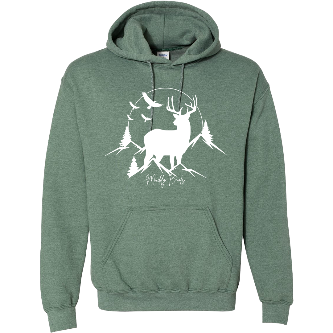 Mountain Deer Adult Hoodie