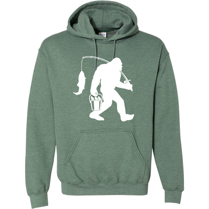 Fishing Sasquatch Adult Hoodie