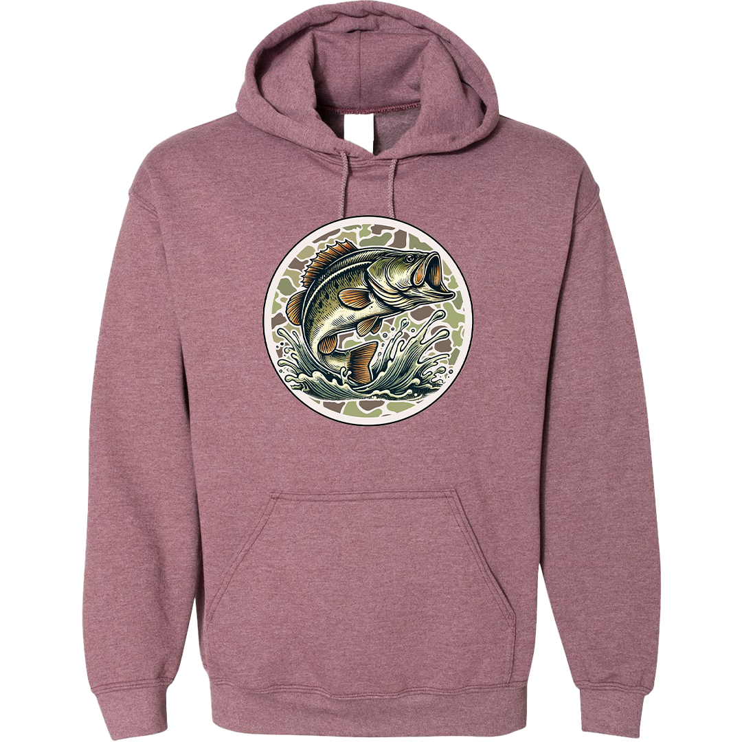 Jumping Bass Adult Hoodie